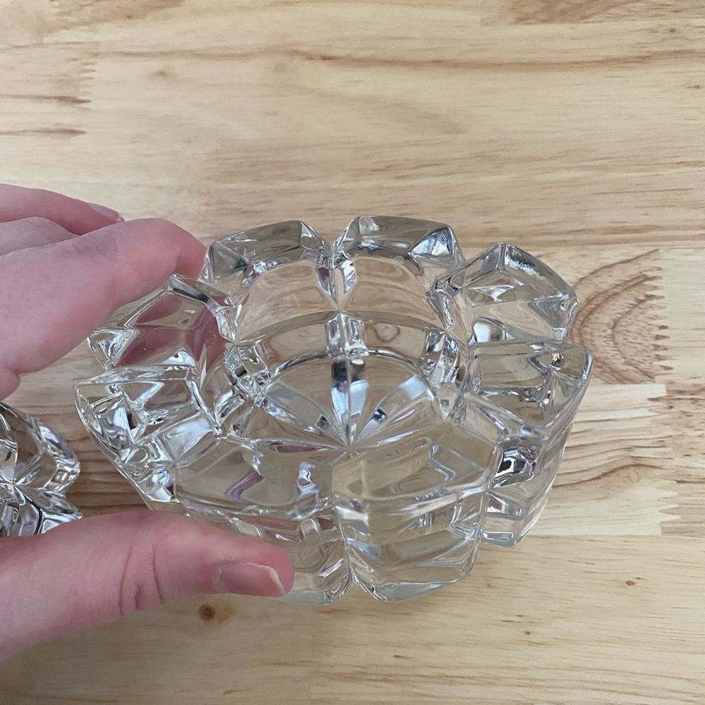 2 Mikasa crystal votive candle holders - Picture 3 of 6